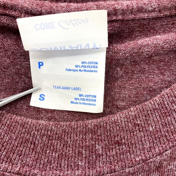 Port Company Simms T-Shirt Men Small Red Core Cotton Fishing Performance Outdoor - Picture 5 of 9